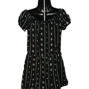 Be Cool Women's M Romper Drawstring Waist With Pockets Crochet Off shoulder